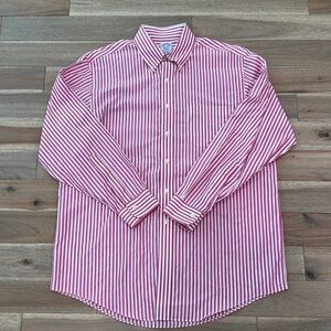 Brooks Brothers Pink and White Dress Shirt Stripes